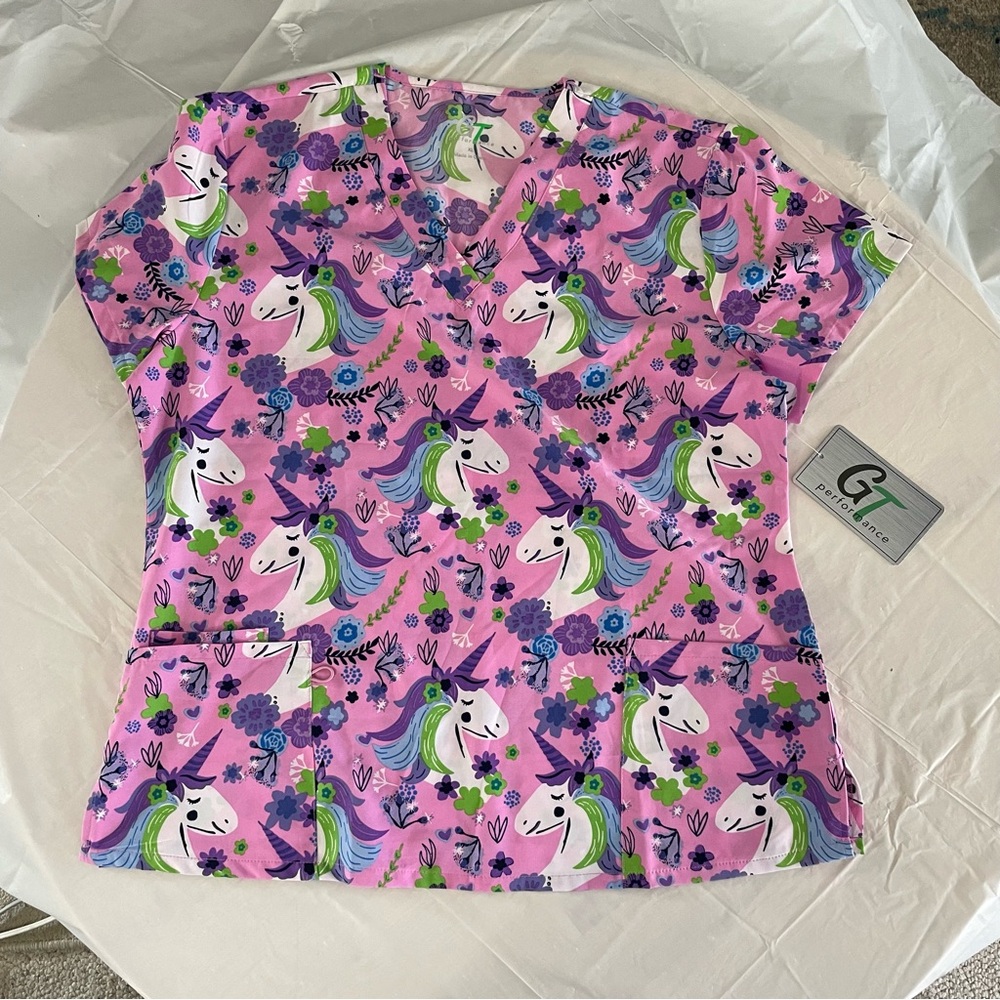 GT PERFORMANCE Nursing Nurse’s Scrubs Scrub Top XL